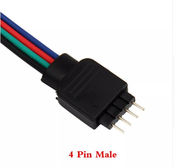 5pcs RGB RGBW connector Male Female plug wire socket connect Cable Wire for 5050 3528 LED Strip light strip to controller: 5pcs 4pin male