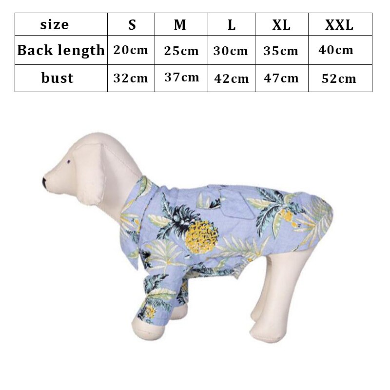 Sommer Haustier Hund Shirt Kleid hawaiisch Strand Blume Ananas aufbringen Hund Kleidung Für Kleine Mittelgroße Hunde Haustier Kostüm