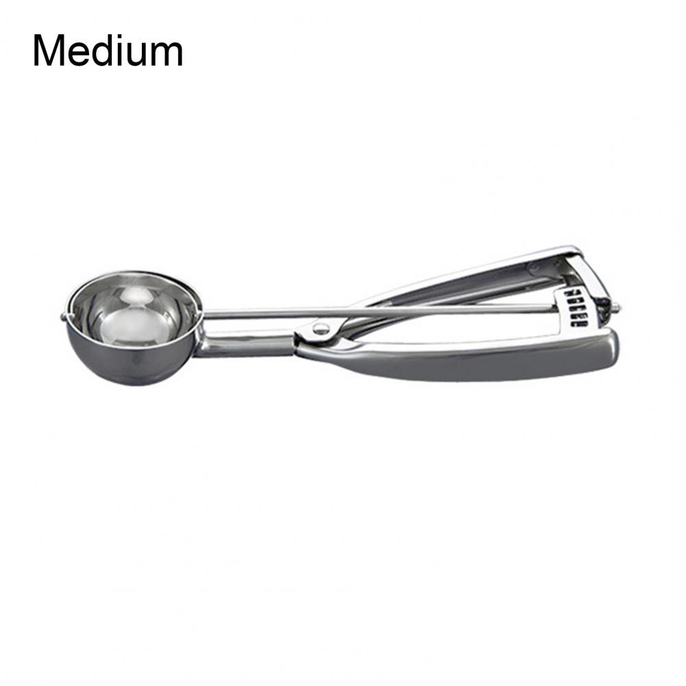 Stainless Steel Cookie Scoop Kitchen Tool Scoop Multifunctional Non-slip Ice-cream Scoop Ice Ball Maker for Baking: Medium