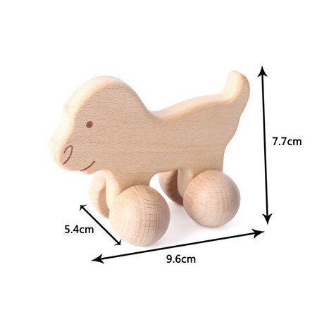 1Pc Leuke Baby Speelgoed Beuken Houten Dieren Honden Auto Cartoon Olifanten Montessori Speelgoed Voor Kinderen Tandjes Verpleging Baby Bijtringen: Baby toys12