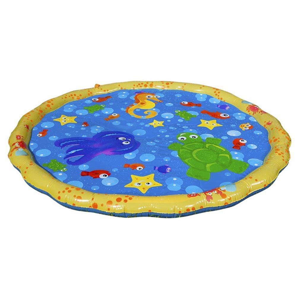 Alfombrilla de juego con rociador de agua para niño y niña, alfombra de juego de 68 pulgadas, juguetes de agua para niños pequeños, estera de juego con fuente al aire libre, al aire libre: 100cm Style 1
