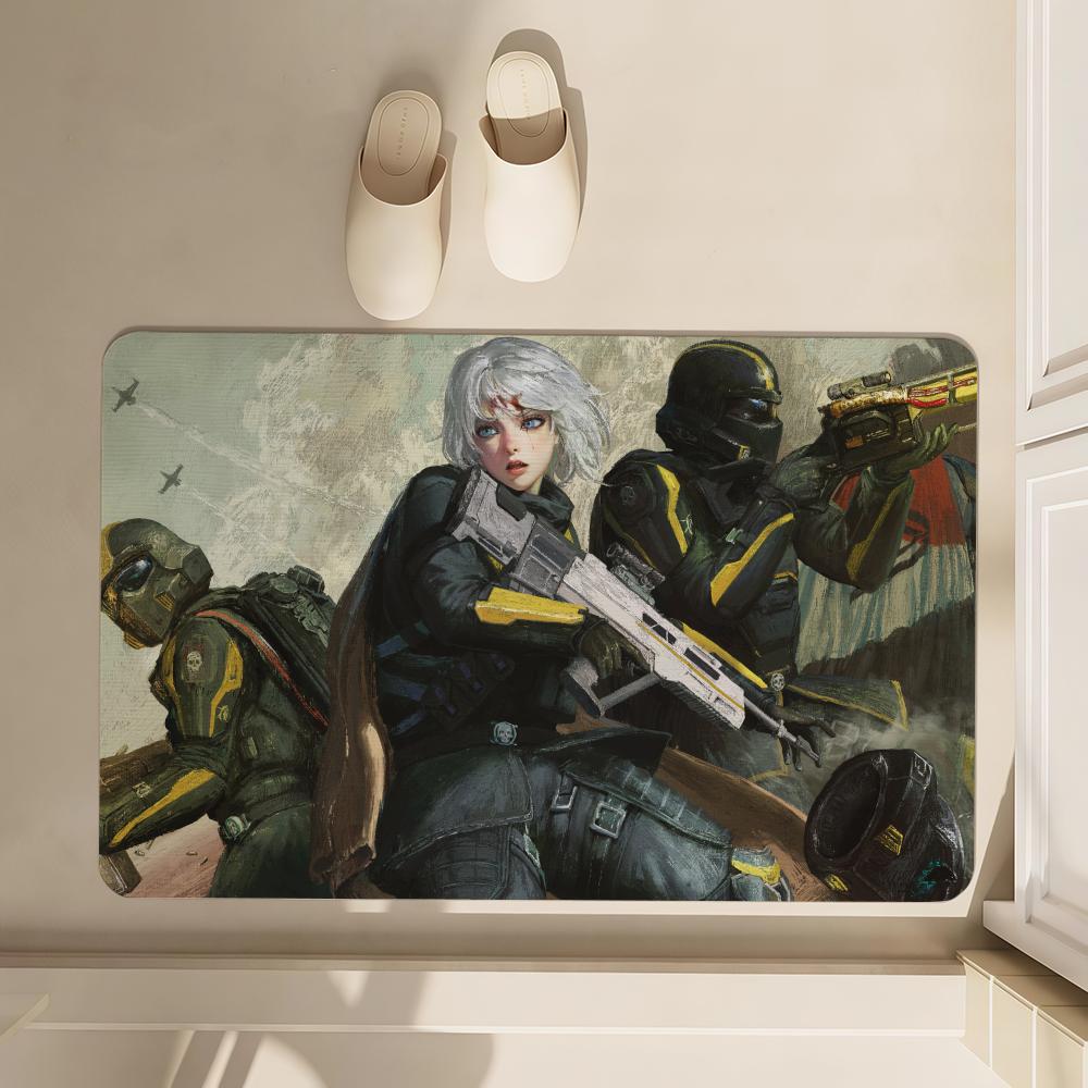 Helldivers 2 Tappetino Morbido Diatomea Bagno Tappetino Assorbente, Toilette del Bagno, Tappetino per la Casa, Tappetino per Porta Tappeto: 45x70cm / giallo