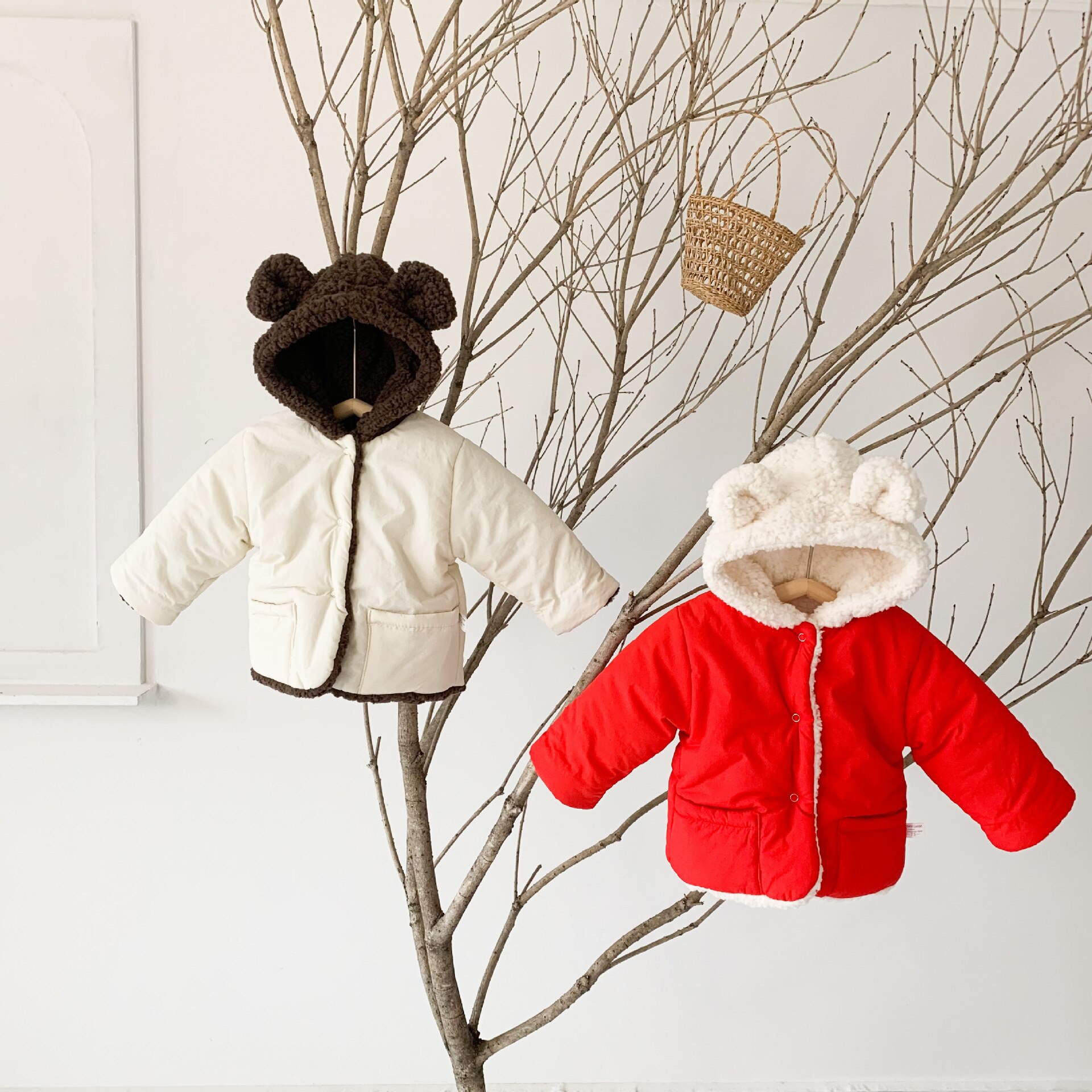 2021 New Baby Cute Bear cappotto con cappuccio inverno addensare vestiti per bambini caldi cotone neonato giacca in pile bambino ragazza vestiti caldi