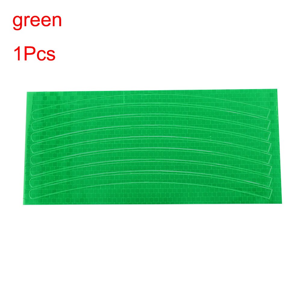 MTB Bike Reflektierende Aufkleber Fluoreszierende Motor Fahrrad Felge Nacht Safty Warnung Reflektor Film Auto Aufkleber Band Aufkleber: Style 3 green