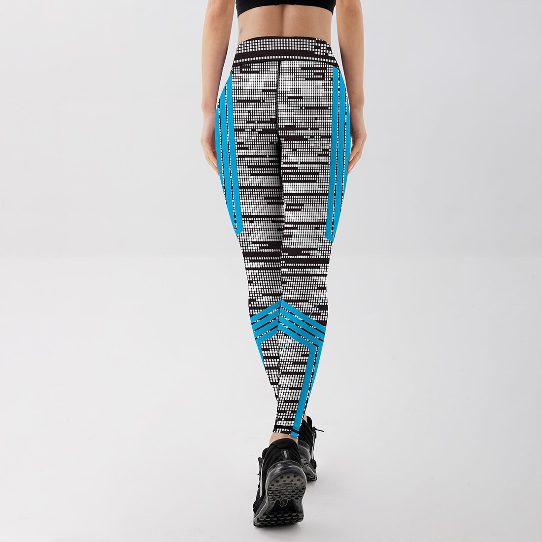 Stil kvinder blomstret fitness leggings dame fitness elastisk kraft polyester lange bukser