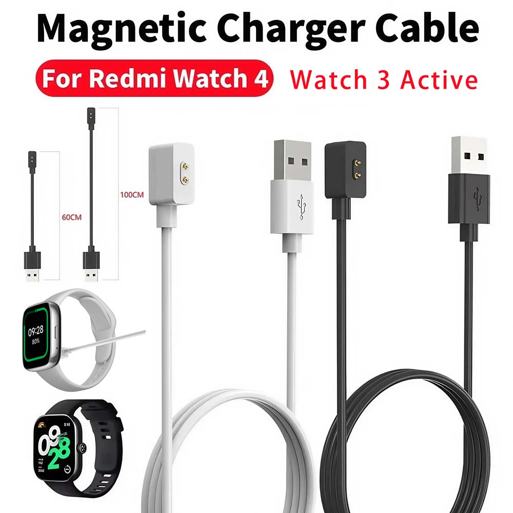 Cable cargador magnético USB para Redmi Watch 4, 3 bandas 2, adaptador de base de carga, base de datos para Xiaomi Mi Band 8 Pro, línea de cargadores