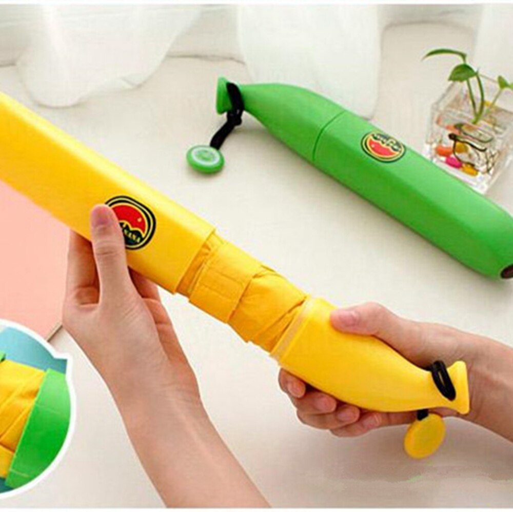 Parasol Cute Umbrella and Banana Paraguas Rain For Women As Novelty Kids Protection Windproof Folding Umbrellas
