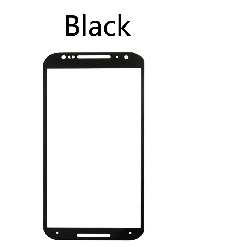 Pantalla táctil para Motorola Moto X 2ª generación, Panel frontal de cristal con lente LCD, cristal exterior para Moto X , Moto XT1092 XT1093 X + 1, 10 Uds.: Black