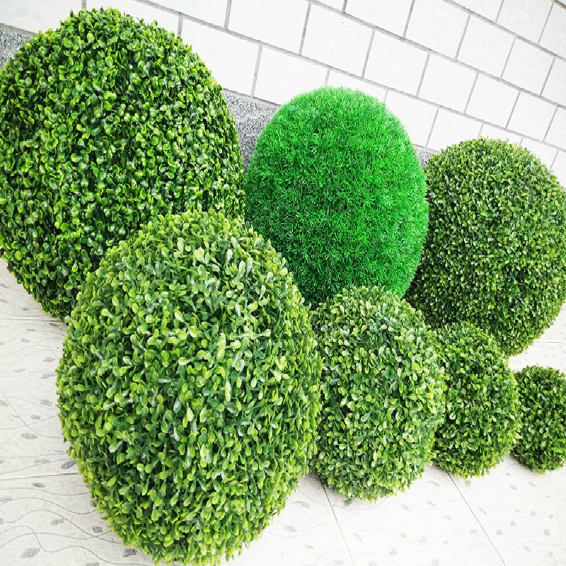 Kunstig grøn plast plante græs bold 10/18/30/38cm grøn simulation bold indkøbscenter forsyninger indendørs udendørs indretning bryllup indretning