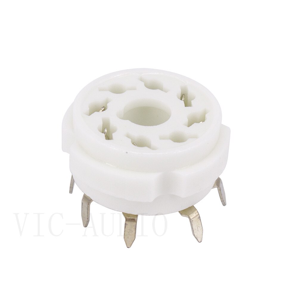 10PCS Ceramic K8A 8Pin Vacuum Tube Socket PCB Mount Gold Octal Valve Base For KT88 EL34 6SN7 6SL7 6CA7 EL34 GZ34 Vacuum Tube Amp: GZC8-Y Tin