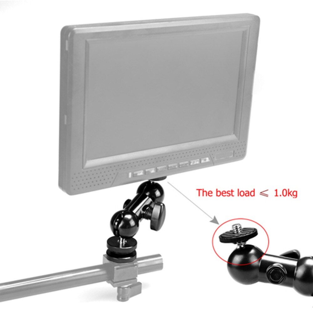 NICEYRIG Mini brazo mágico Multi-función de liberación rápida soporte 1/4 "Cabeza de bola Rig fría zapato montaje 1/4" tornillo para Monitor LCD