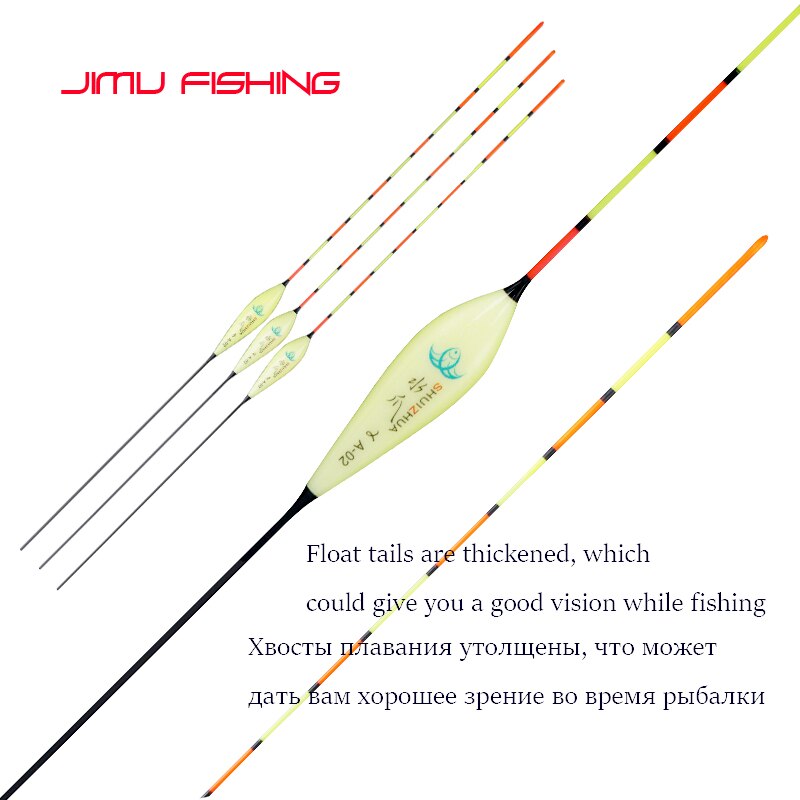 Boya de pesca de agua dulce, 3 unidades/lote, Boya de pesca con gran flotabilidad, accesorios de pesca