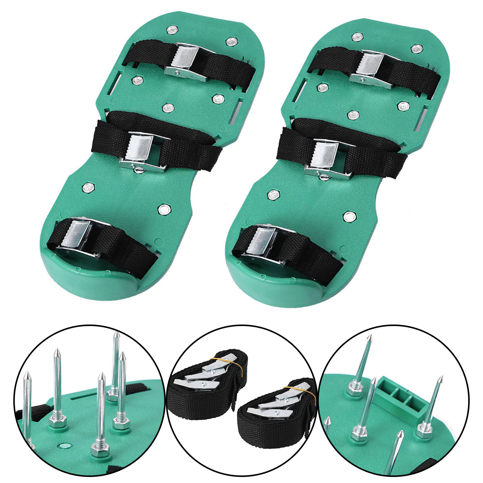 Lawn Aerator Spike Shoes With 4 Adjustable Straps 26 Nails Spiked Aerating Sandals Effectively Lawn Soil For Healthier Yard Lawn
