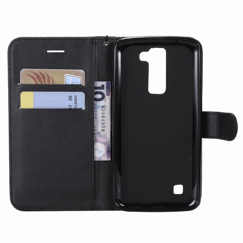 Capa de couro flip magnético para lg, k7 k8, lg k350 k350e k350n estojo de celular de 5.0"