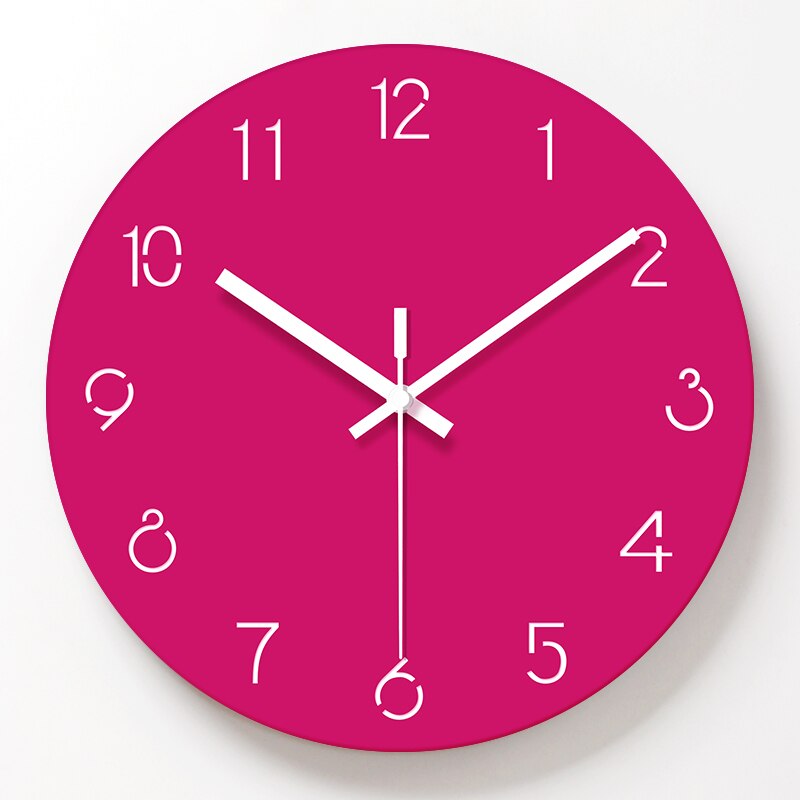 Mute Modern Large Wall Clock Silent Clocks for Home Kitchen Living Room Decor Battery Operated: D
