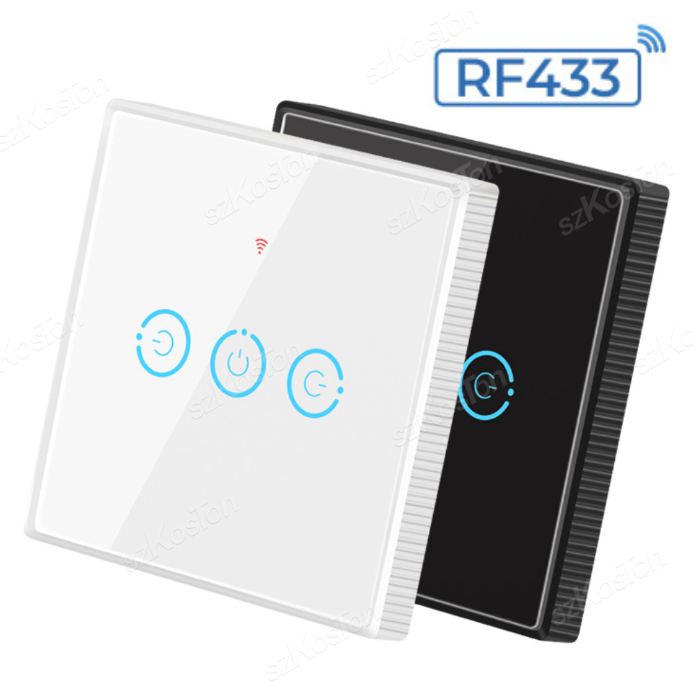 RF433Mhz Wireless Touch Switch Smart Home trasmettitore pulsante 1/2/3 Gang Led Lights pannello in vetro Wall funziona con 433Mhz