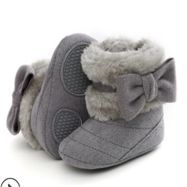 Bottes de neige pour bébés garçons et filles | Semelles antidérapantes en coton, chaussures chaudes pour bébés et tout-petits, chaussures pour bébés et tout-petits: Gris / 13