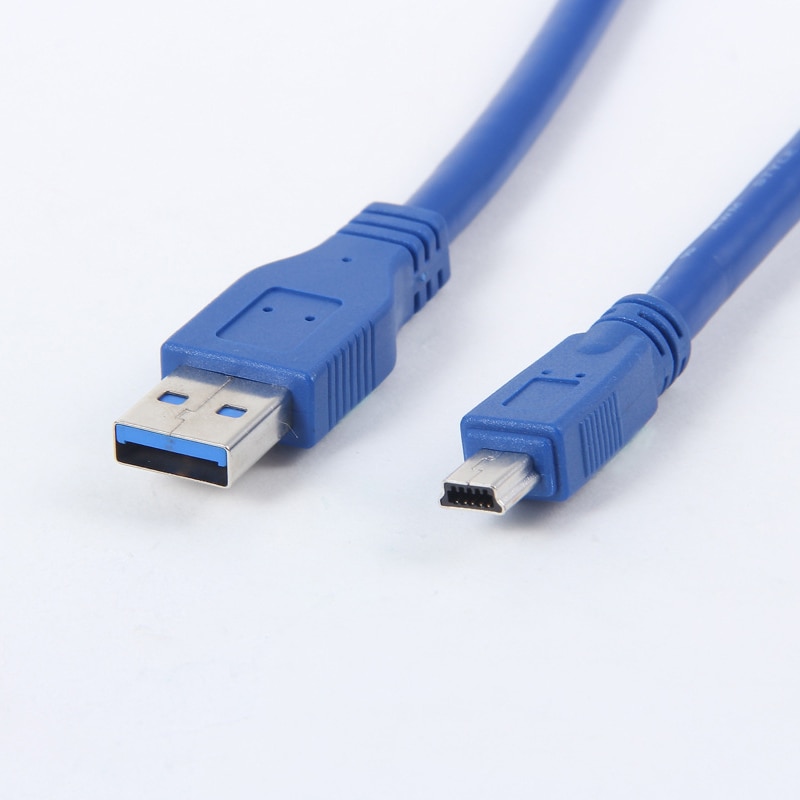 Usb 3.0 a han til mini 10 pin b forlængerkabelledning til tabletter camcorders hub hdd-stik