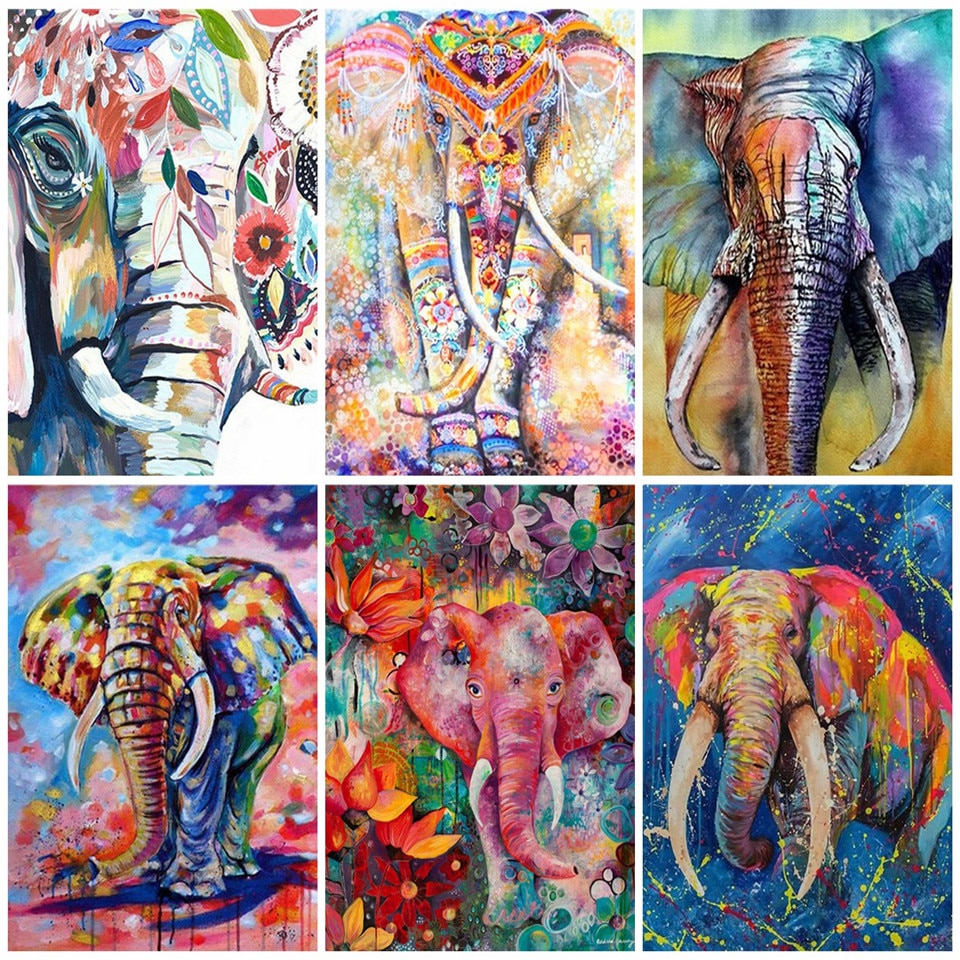 Azqsd oljemaleri etter tall dyr akrylmaling dekor ... – Grandado, image size:960x960