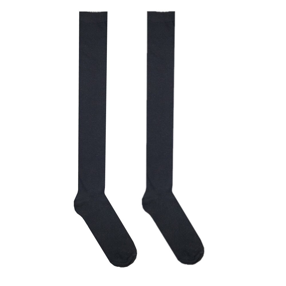 Black Women Cotton Rich Stockings Knee High Thigh High Socks