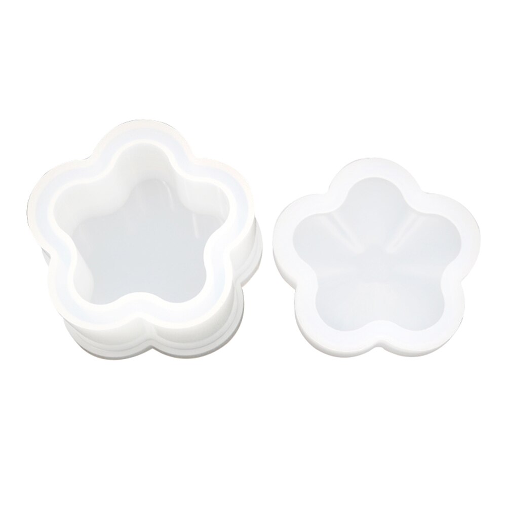 Box Resin Molds Jewelry Box Molds Square/Round/Hexagonal/Heart/Flower Shape DIY Storage Box Silicone Resin Molds AS99