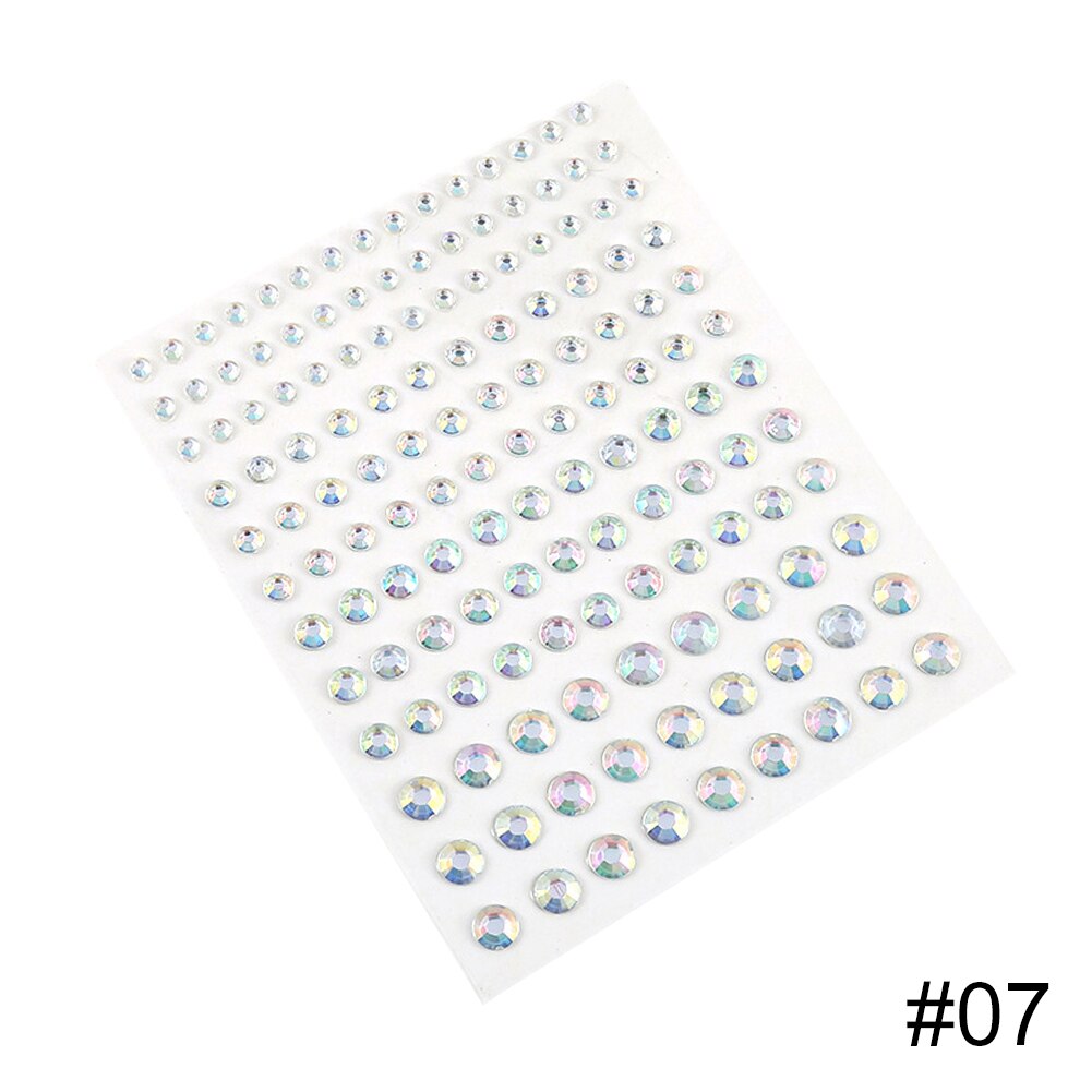 Tatuaje de diamante para mujer, delineador de ojos, sombra de ojos, pegatina facial, joya, maquillaje de ojos de cristal: type07