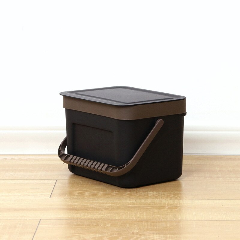 Garbage Box Dust Waste Bin Dual-use Storage Box Door Hanging Wall Mounted Debris Box Trash Bin Dustbin Gathering: black-S