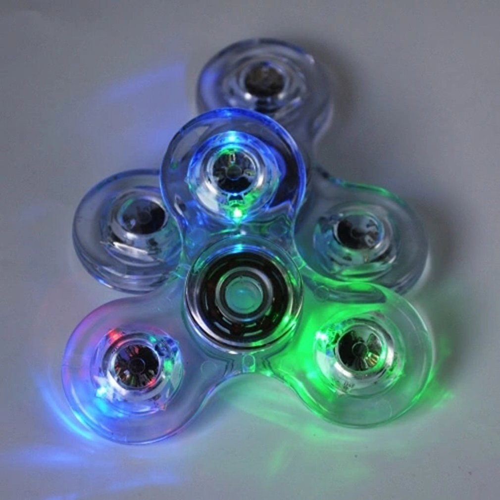 Juguete Spinner con luz LED, juguetes antiestrés de ansiedad de alivio