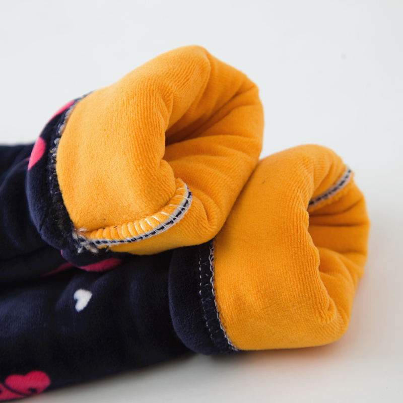 Plus terciopelo engrosamiento niñas polainas invierno algodón cálido bebé niña pantalones dibujos animados niños pantalones niños ropa