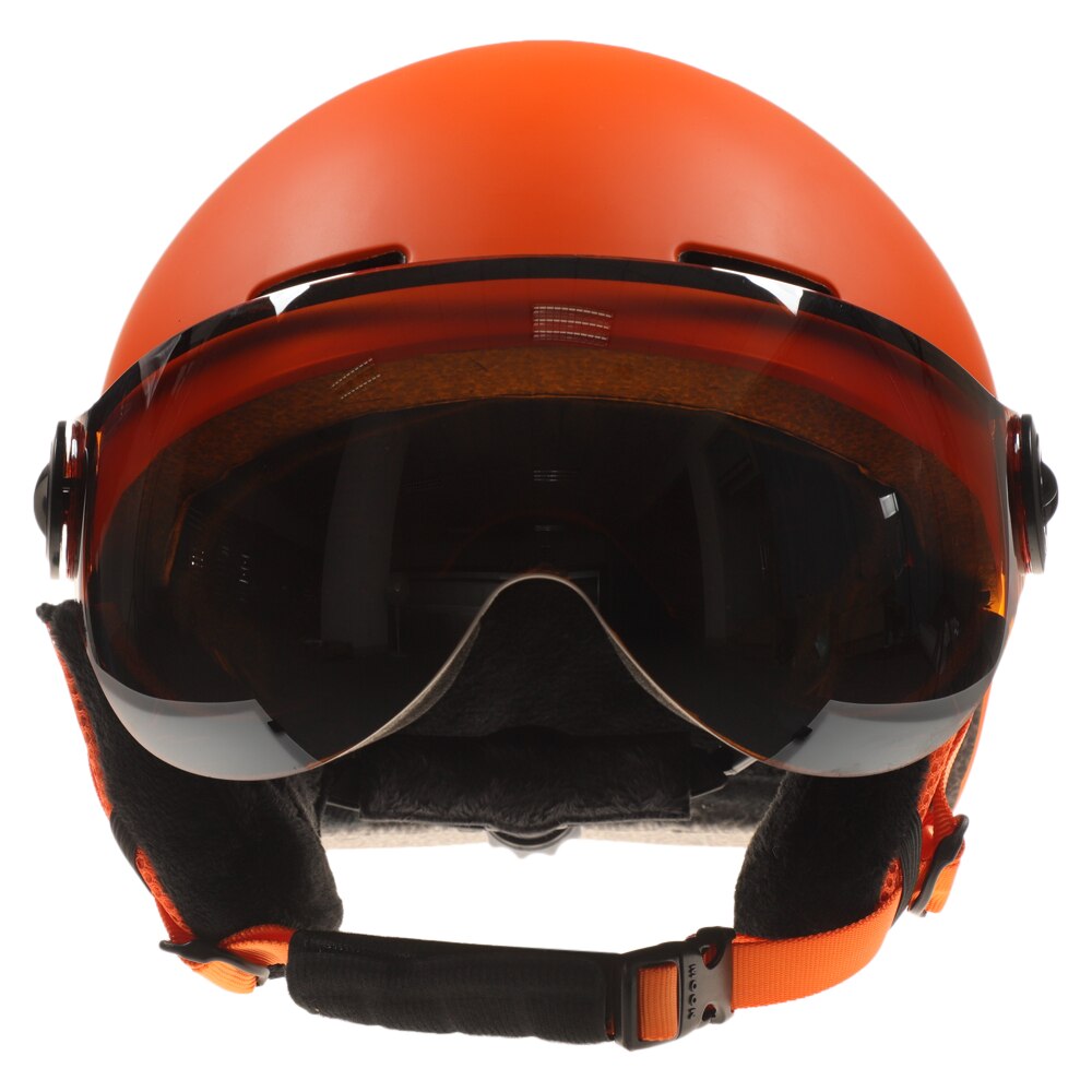 Mænd kvinder ski snowboard hjelm med ørekappe beskyttelsesbriller sikkerhed ski pc+eps hjelm ski sne sports snowboard hjelm