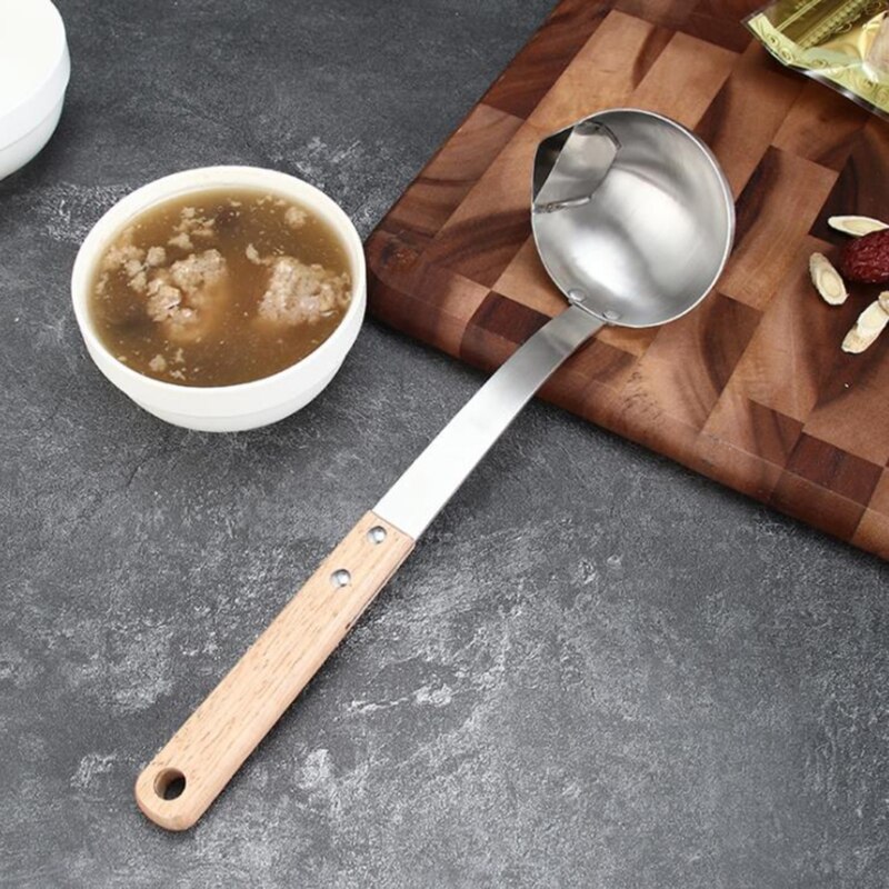 Stainless Steel Scoop Soup Oil Separator Grease Filter Spoon Cooking Colander Tools Kitchen Accessories
