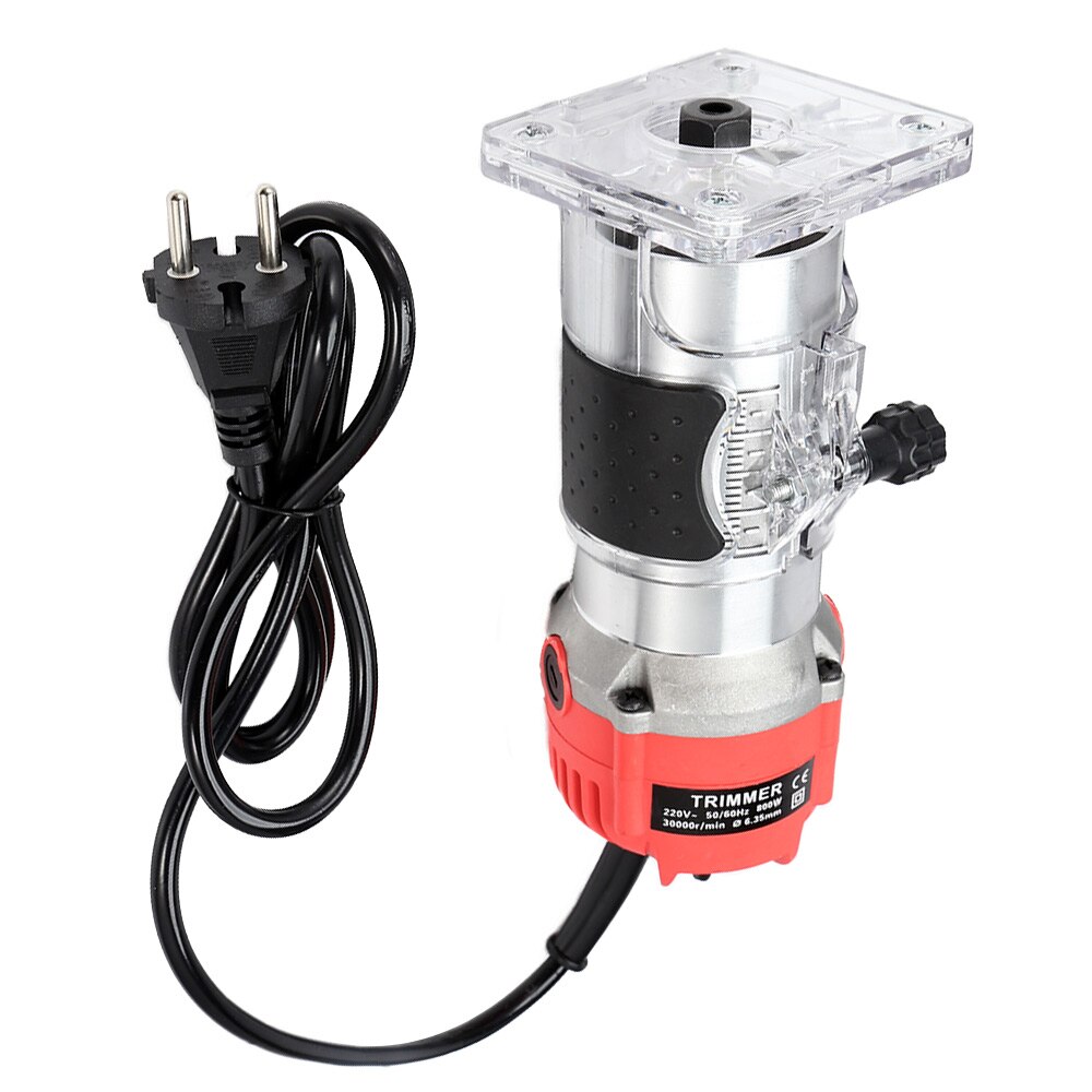 800W Woodworking Electric Trimming Machine Engraving Electromechanical Wood Milling Slotting Machine Europe standard adaptor