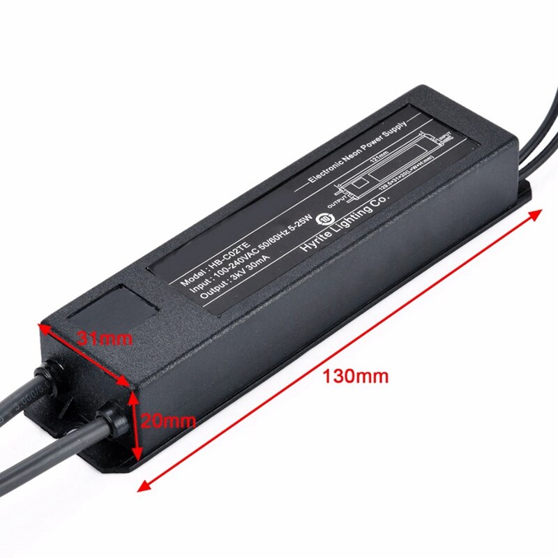 Neon Light Sign Electronic Transformer Power Supply Hb-C02Te 3Kv 30Ma 5-25W Fit for Any Sizes Of Glass Neon Light Sign