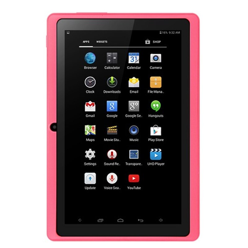 Goedkope Kids 7 Inch Tablet Pc Q88 Pro Allwinner A33 Tablet Quad Core 512Mb + 8Gb Android 4.4 1024*600 Dual Camera Bluetooth