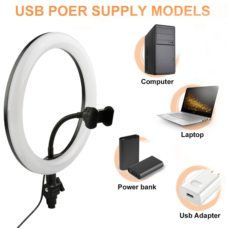 10 Inch Ring Lights Ring Flash For Phone Camera Led Photo Build In Battery Taking For Self Stick Macro Flash Ring Light