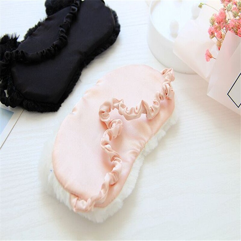 1 pièces mignon dessin animé chat blanc chien oeil masque lunettes de voyage ombrage sommeil sieste yeux masque ombre ombre couverture Patch oeil soin outil