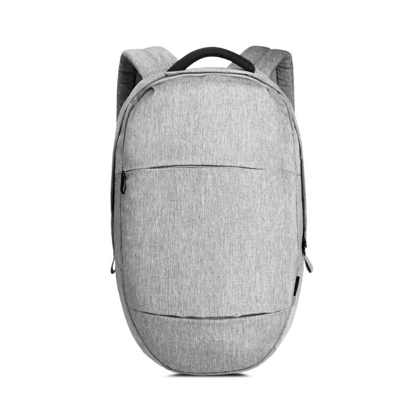 CAI Oval 14 inch Laptop Backpack Men/Women Back Bags Minimalism School Shoulder Shopping Bag Travel Preppy Style: small- light gray