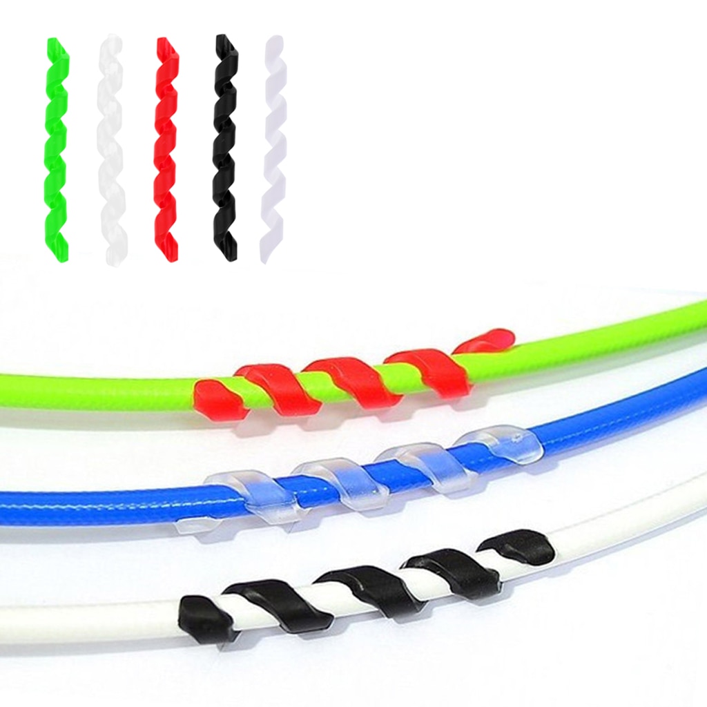 5 uds. De manguitos en espiral para cables de bicicleta, cubierta para frenos/tubos marco envolvente, piezas para bicicletas