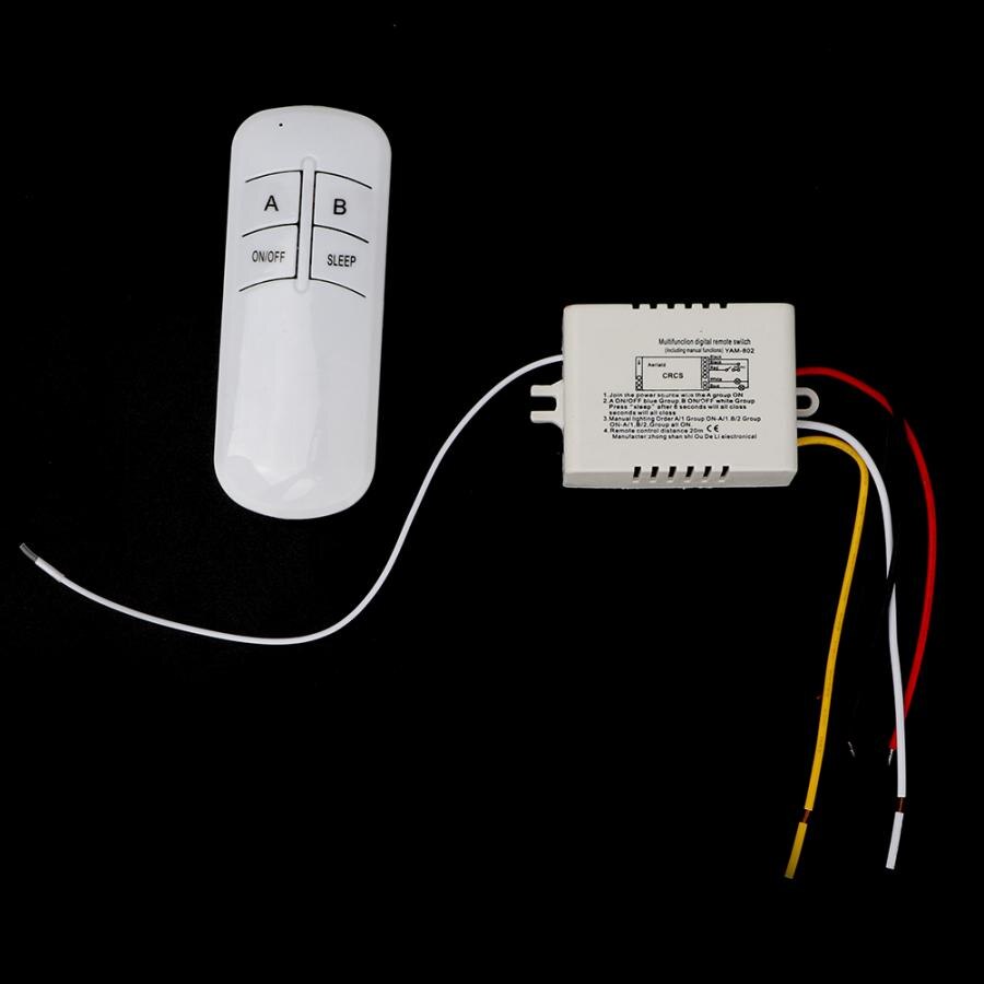 Light Switch 2 Ways ON/OFF 220V Digital Wireless Wall Light Receiver Transmitter Remote Control Switch