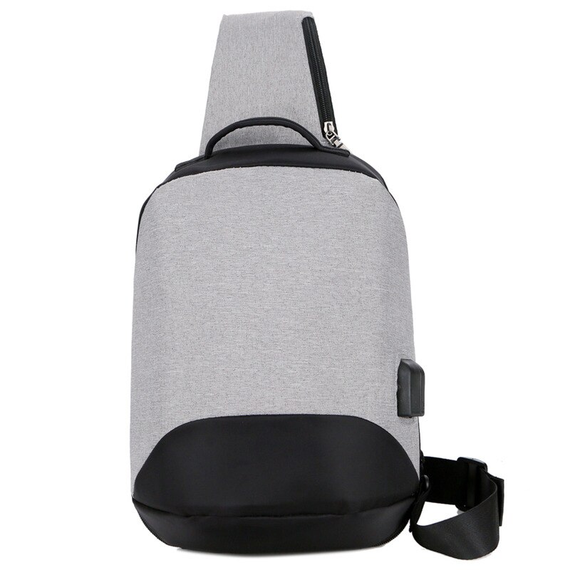 OUBDAR Large Capacity Chest Pack Messenger Bags Men's School Bag Modern Shoulder Bag Unisex Crossbody Bag Spring: Light Gray