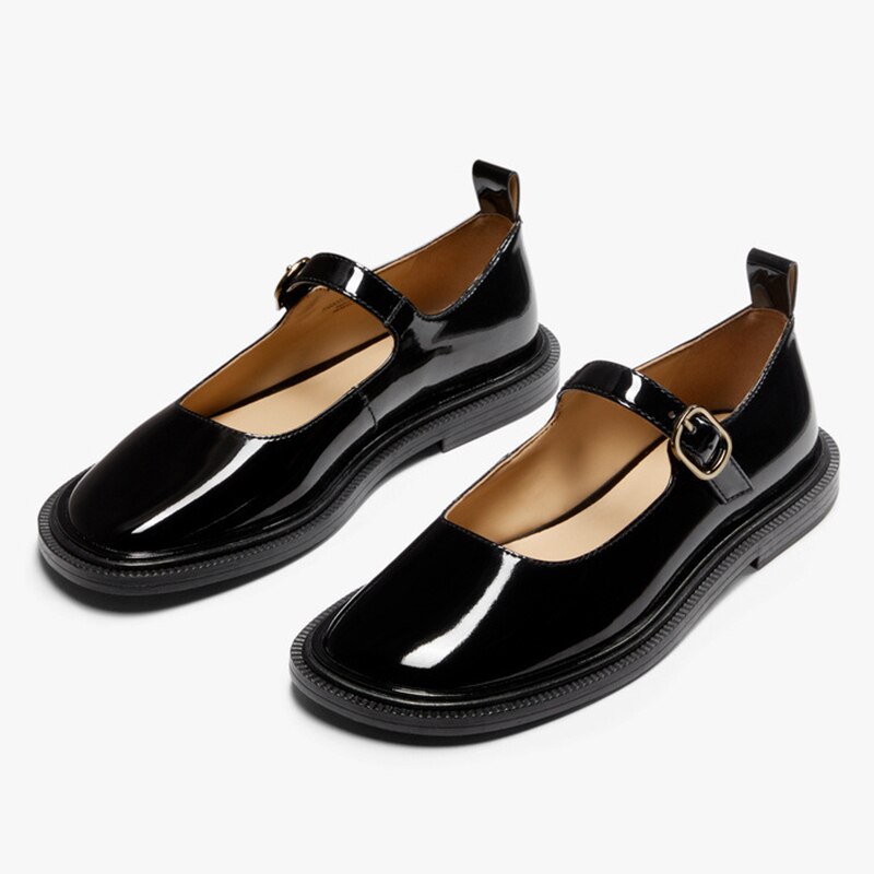 Kvinder oxford flade forårssko til kvinder læder lejligheder sommer brogues vintage slip on loafers afslappede sneakers sko: Sort / 7