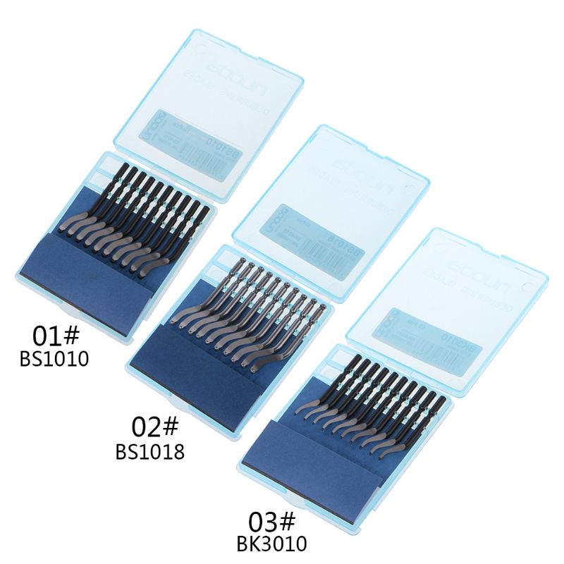 10 PCS Schnelle Stahl Dreh Klinge BS1010 BS1018 BK3010 Klinge Kunststoff Kupfer Aluminium Ecke Riss Entgraten Trimmen verarbeitung