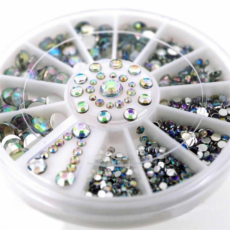 Diamanten Dazzling Tips Nail Sticker Pailletten Kleurrijke Nail Art Decoratie Plaksteen Glitter Gem Sieraden Crystal 3D DIY Accessoire