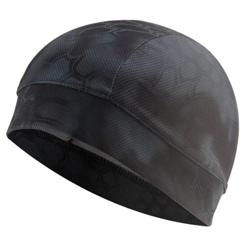 Quick Dry Helmet Cycling Cap Anti-UV Anti-Sweat Sports Hat Motorcycle Bike Riding Cycling Hat Unisex Inner Cap ZJ: J