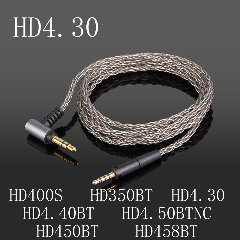 Câble plaqué argent en cuivre monocristal, pour Sennheiser/élan/urban HD400s HD458/450BT HD598 HD558 HD598se: HD4.30