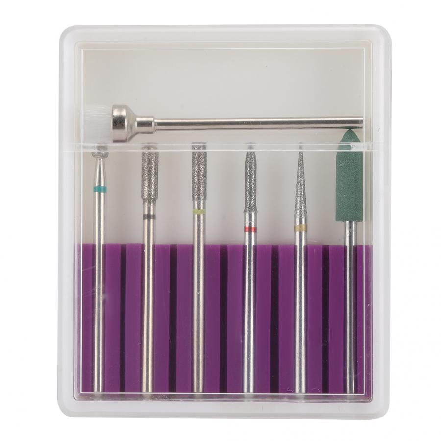 Art des ongles meulage peau morte enlèvement ongles forets ponçage ensemble de polissage: -06