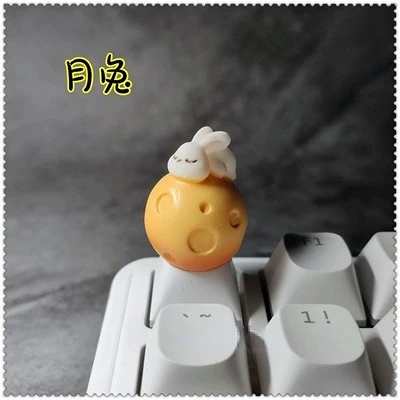 Capuchons de touches de clavier faits à la main, dessin animé, joli pour fille, rose, OEM ESC, pour jeu, clavier mécanique, personnalité artisanale