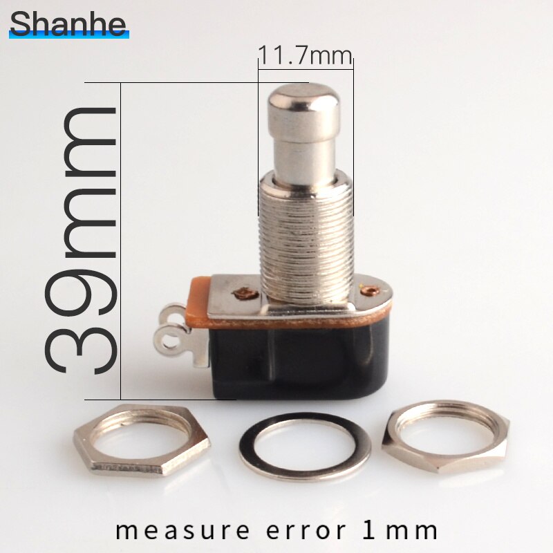 1pcs SPST Momentary Soft Touch Push Button Stomp Foot pedal switch Electric Guitar Switch OFF-Momentary ON
