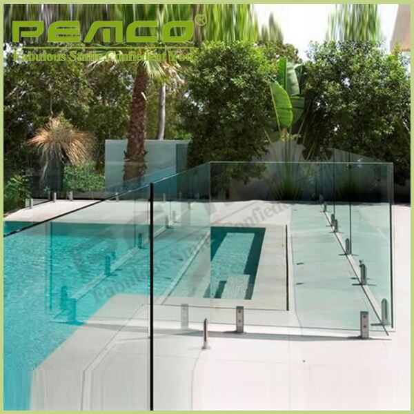 Valla de piscina de acero inoxidable, 304, sin marco, de vidrio, alta pulida, al por mayor