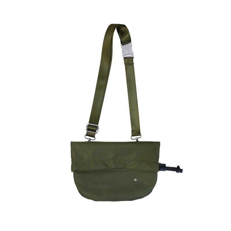 Brust Tasche für Frauen Wasserdichte Nylon Schulter Tasche Hüfte hüpfen Streetwear Funktionale Studenten Harajuku Stil: Armee Grün